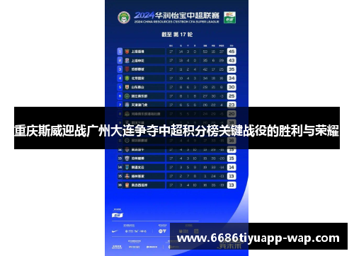 重庆斯威迎战广州大连争夺中超积分榜关键战役的胜利与荣耀